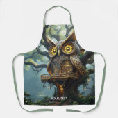 ファンタジーかわいいフクロウの森 エプロン (正面)