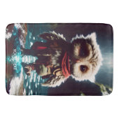 ファンタジーかわいいフクロウ冒険者の水 バスマット (正面)