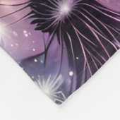 ファンタジーかわいいフラワーライトスケッチ フリースブランケット (角)