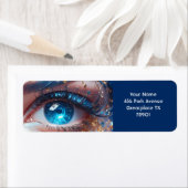 ファンタジーかわいいブルーアイダイヤモンド ラベル (インサイチュ)