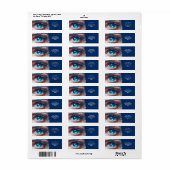 ファンタジーかわいいブルーアイダイヤモンド ラベル (フルシート)