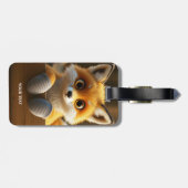 ファンタジーかわいいベビーキツネ箱 ラゲッジタグ (裏面横)