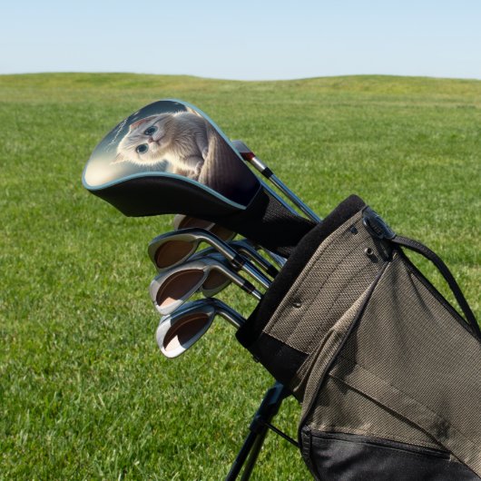 ファンタジーかわいいベビーキティキャットラバーパーソナライズされたズ ゴルフヘッドカバー (インサイチュ)