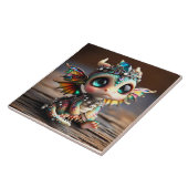 ファンタジーかわいいベビードラゴングラス タイル (側面)