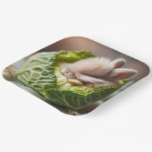 ファンタジーかわいいベビーバニーキャベツ ペーパープレート (傾斜あり)