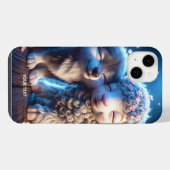 ファンタジーかわいいベビーヒツジ狼 iPhoneケース (裏面横)