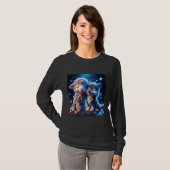 ファンタジーかわいいベビーヒツジ狼 Tシャツ (正面フル)