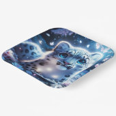 ファンタジーかわいいベビーユキヒョウ ペーパープレート (傾斜あり)