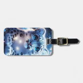 ファンタジーかわいいベビーユキヒョウ ラゲッジタグ (正面横)
