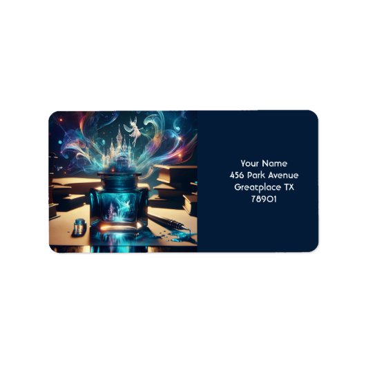 ファンタジーかわいいペン青 ラベル (正面)