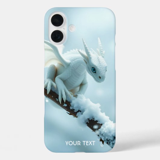 ファンタジーかわいいホワイトベビードラゴン Case-Mate iPhoneケース (裏面)