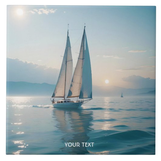 ファンタジーかわいいボートシーサン タイル (正面)