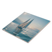 ファンタジーかわいいボートシーサン タイル (側面)