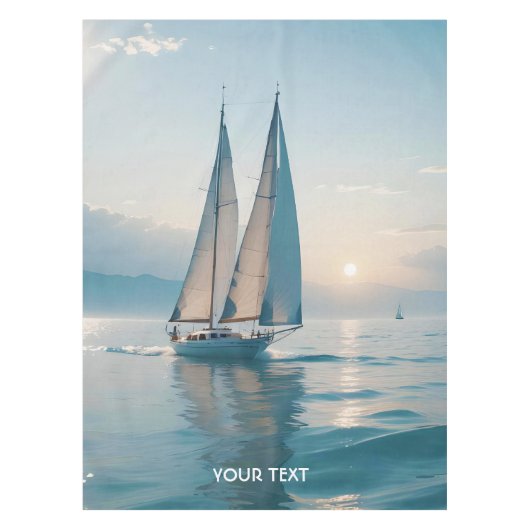 ファンタジーかわいいボートシーサン テーブルクロス (正面)