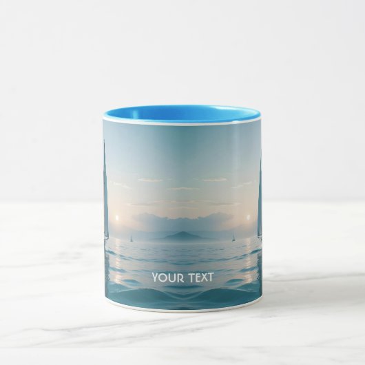 ファンタジーかわいいボートシーサン マグカップ (中央)