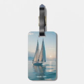 ファンタジーかわいいボートシーサン ラゲッジタグ (裏面縦)