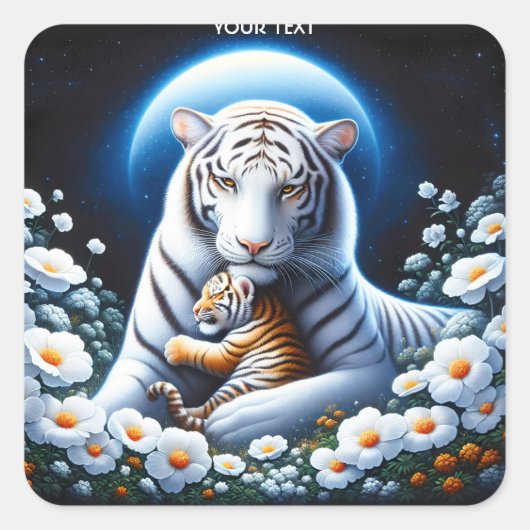 ファンタジーかわいいママベビートラ スクエアシール (正面)