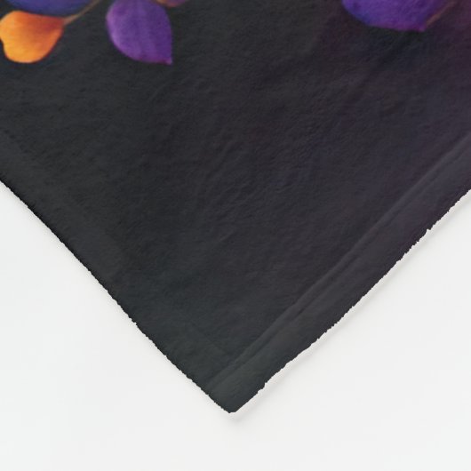 ファンタジーかわいいマーメイドハットの花 フリースブランケット (角)