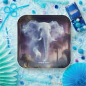 ファンタジーかわいいミストエレファントジャングル ペーパープレート (パーティー)