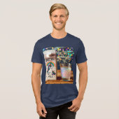 ファンタジーかわいいミルクユニコーン虹 トライブレンドＴシャツ (正面全面)