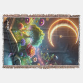 ファンタジーかわいいムーンガーデンブック スローブランケット (正面)