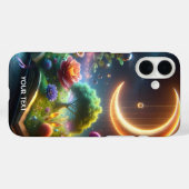 ファンタジーかわいいムーンガーデンブック Case-Mate iPhoneケース (裏面 (横))