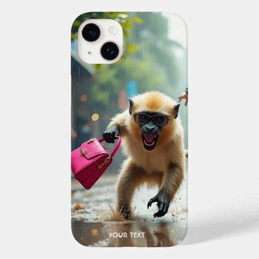 ファンタジーかわいいモンキーガールバッグ Case-Mate iPhoneケース (裏面)