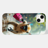 ファンタジーかわいいモンキーガールバッグ Case-Mate iPhoneケース (裏面 (横))