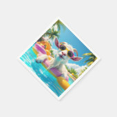 ファンタジーかわいいヤギ浮き眼鏡 スタンダードカクテルナプキン (角)
