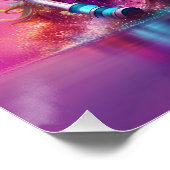 ファンタジーかわいいユニコーン乗り自転車 ポスター (コーナー)