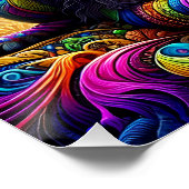 ファンタジーかわいいライオンのカラーズダンス ポスター (コーナー)