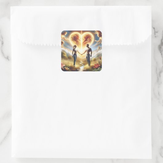 ファンタジーかわいいラブサンハート スクエアシール (バッグ)