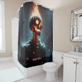 ファンタジーかわいいランタンパンプキンハロウィーン シャワーカーテン (インサイチュ)