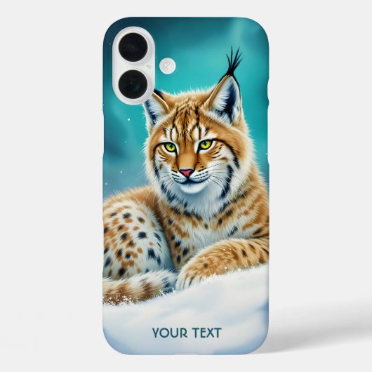 ファンタジーかわいいリンクスかわいい冬 Case-Mate iPhoneケース (裏面)