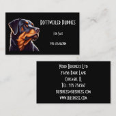 ファンタジーかわいいロットワイラー、ファンタジーヴィンテージファンタジー 名刺 (正面/裏面)