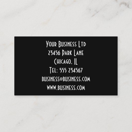 ファンタジーかわいいロットワイラー、ファンタジーヴィンテージファンタジー 名刺 (裏面)