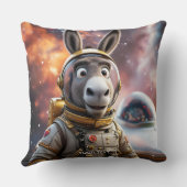 ファンタジーかわいいロバ宇宙飛行士宇宙 クッション (裏面)