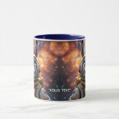 ファンタジーかわいいロバ宇宙飛行士宇宙 マグカップ (中央)