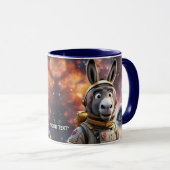 ファンタジーかわいいロバ宇宙飛行士宇宙 マグカップ (正面右)