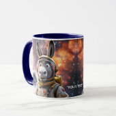 ファンタジーかわいいロバ宇宙飛行士宇宙 マグカップ (正面左)