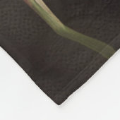 ファンタジーかわいいロビン雪の花 フリースブランケット (角)