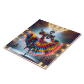 ファンタジーかわいいロボット踊りパリ タイル (側面)