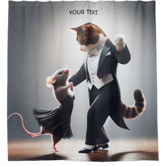 ファンタジーかわいいワニ獅子タンゴ シャワーカーテン (正面)