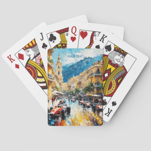 ファンタジーかわいいヴィンテージカーレース トランプ (裏面)