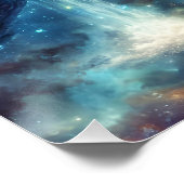 ファンタジーかわいい亀の宇宙地球 ポスター (コーナー)