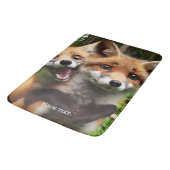ファンタジーかわいい二キツネ林 バスマット (アングル)