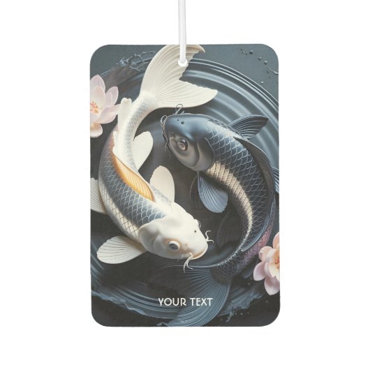 ファンタジーかわいい二コイ魚 カーエアーフレッシュナー (正面)