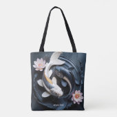 ファンタジーかわいい二コイ魚 トートバッグ (裏面)