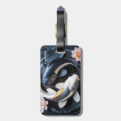 ファンタジーかわいい二コイ魚 ラゲッジタグ (裏面縦)