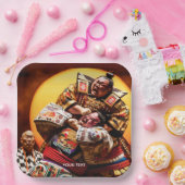 ファンタジーかわいい二人の力士 ペーパープレート (パーティー)